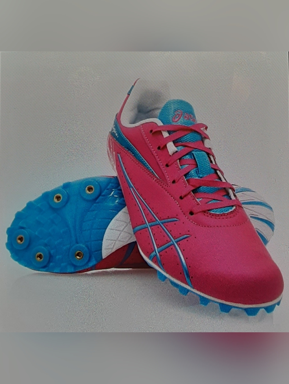 ASICS Hot Pink and Teal Hyper-Rocketgirl SP4 Track & Field Running Shoe NWT